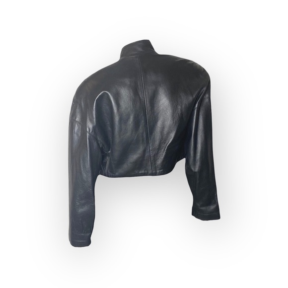 Vintage 90s: Erez x Lillie Rubin ☻︎ Whip Stitch Leather Jacket ☻︎ Gold Hardware - Picture 6 of 16